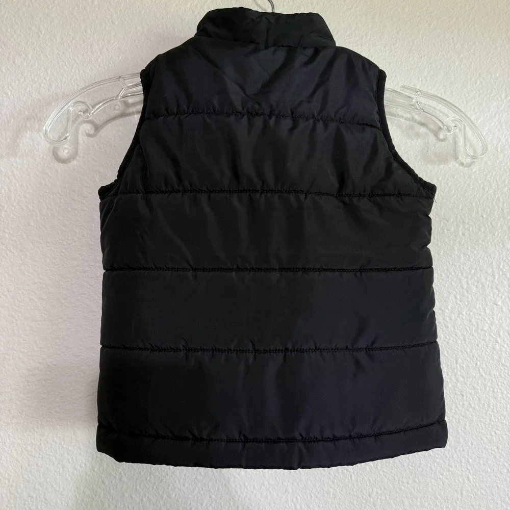 Nike Toddler Puffer Vest‎ Baby 2T Black Gray Full Zip Casual Sleeveless Winter